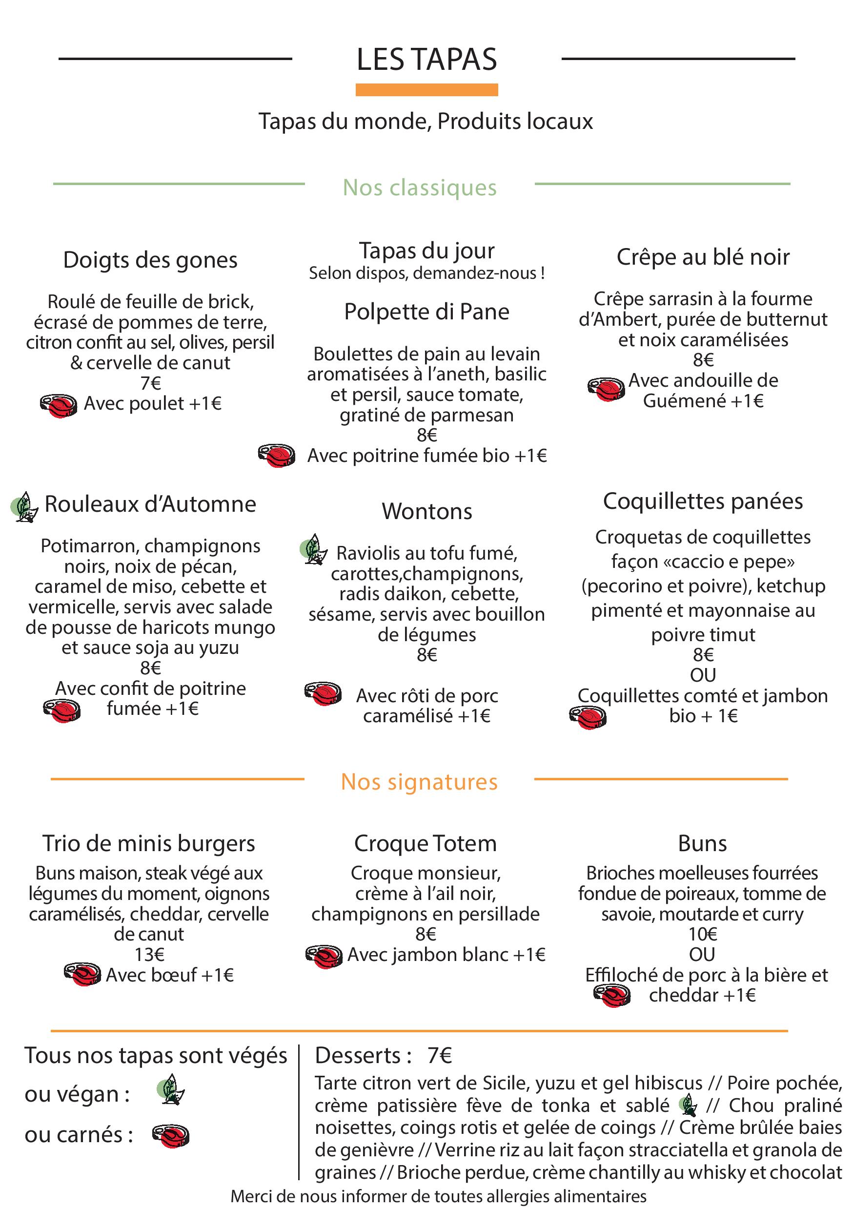 Tapas Végétariens du monde