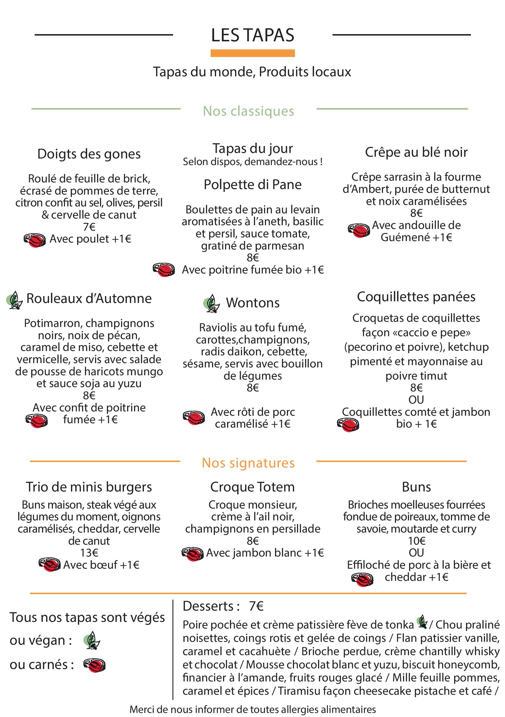 Tapas végétariens Lyon 7